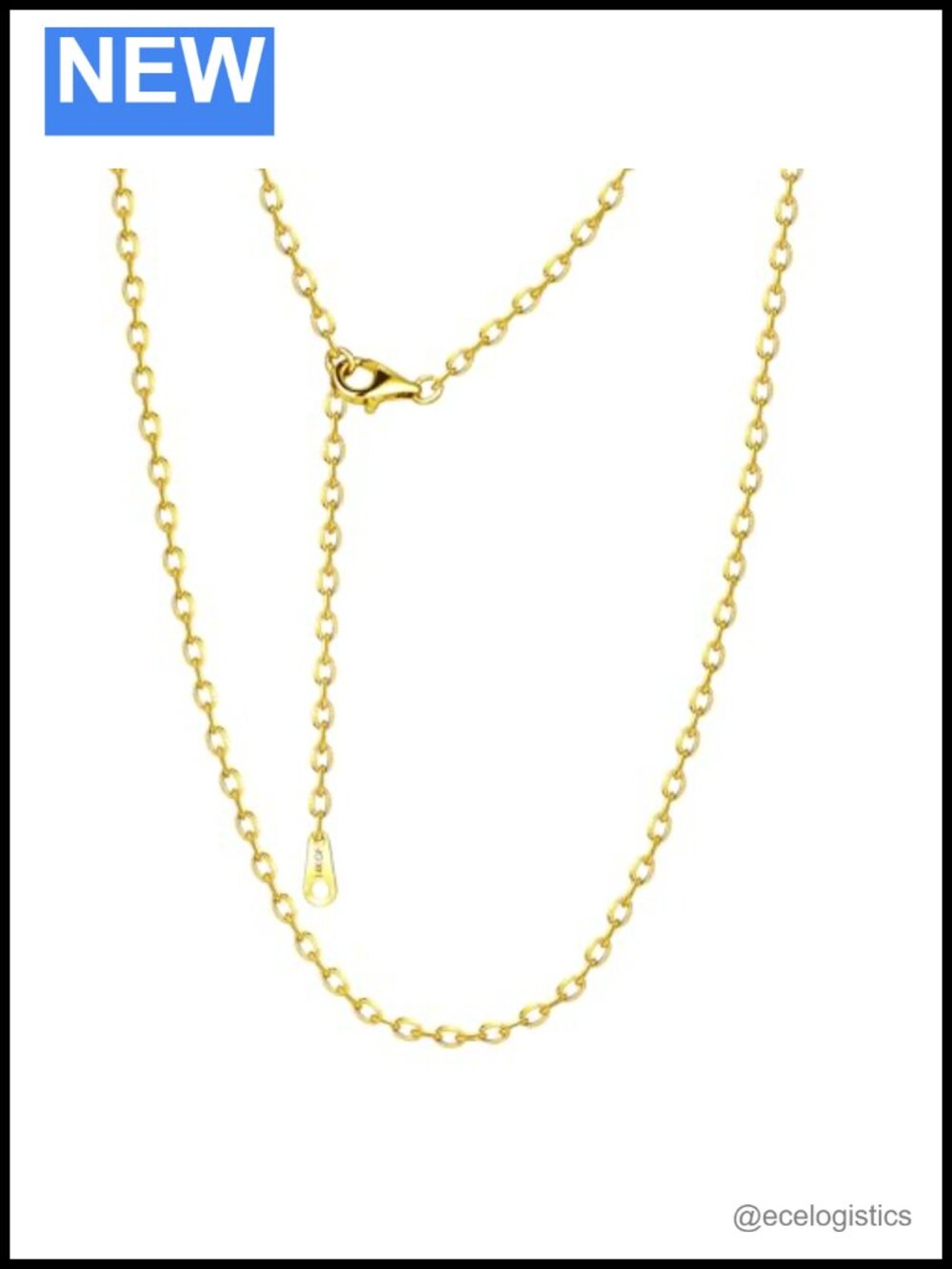 14K Gold Filled Chain Necklace for Women 20in Lobster Clasp Gold